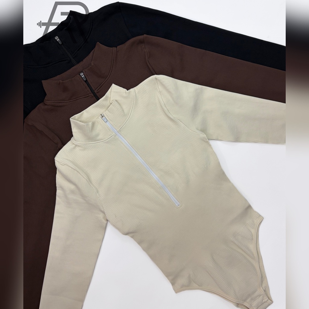 بادی نیم‌زیپ آستین بلند